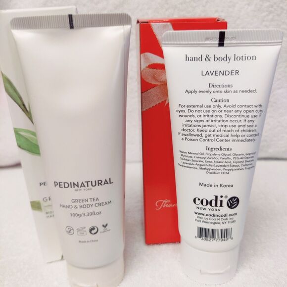 Codi New York Lavender and Pedinatural Green Tea Hand Body Lotions 3.3oz NEW - Picture 3 of 11